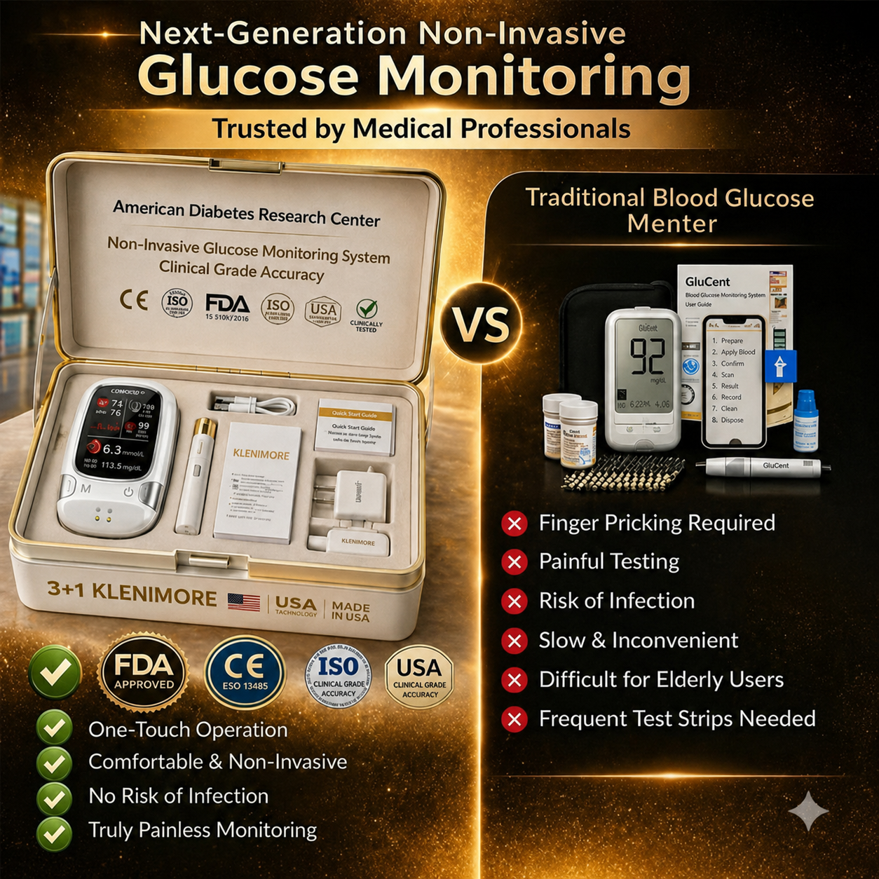 🔥Final 3 Hours：50% OFF🏆Develops Newly Launched Non-Invasive Smart Blood Sugar Tracking Device✅