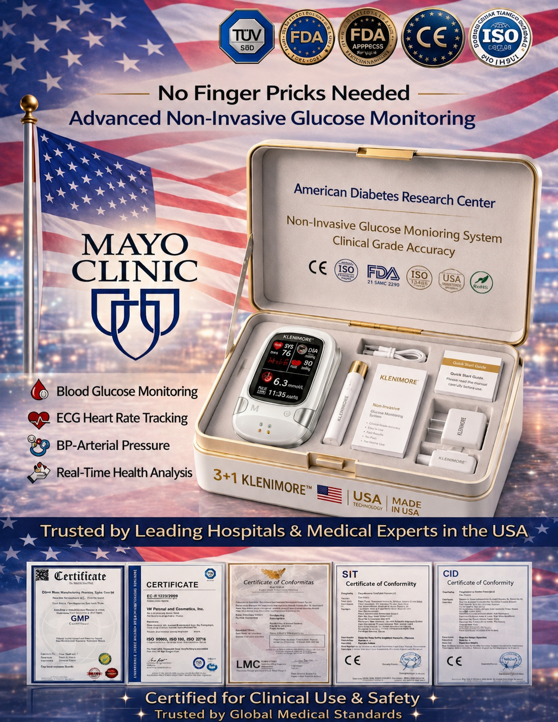🔥Final 3 Hours：50% OFF🏆Develops Newly Launched Non-Invasive Smart Blood Sugar Tracking Device✅