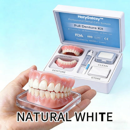 🔥 ENDS TODAY 80% OFF🔥 HazyGalaxy™ Custom-Fit Dentures 🦷Smile with Confidence